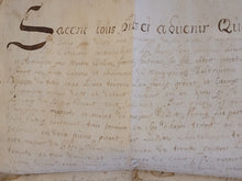 Load image into Gallery viewer, Letter of Constitution of Life Annuity for Jean de Fontaine, Lieutenant and Grand Bailiff of Flobecq and Lessines, 1684