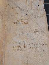 Load image into Gallery viewer, Renaissance Charter. Manuscript on Parchment, XXX 25 1550