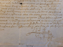 Load image into Gallery viewer, Renaissance Charter. Manuscript on Parchment, September 1 1526