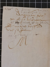 Load image into Gallery viewer, Renaissance Charter. Manuscript on Parchment, 1556