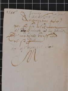 Renaissance Charter. Manuscript on Parchment, 1556