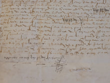 Load image into Gallery viewer, Renaissance Charter. Manuscript on Parchment, February 8 1575