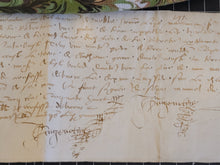 Load image into Gallery viewer, Renaissance Charter. Manuscript on Parchment, 1558
