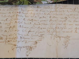Renaissance Charter. Manuscript on Parchment, 1558