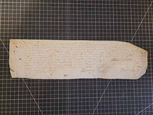 Renaissance Charter. Manuscript on Parchment, May 27 1587