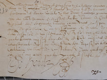 Load image into Gallery viewer, Renaissance Charter. Manuscript on Parchment, May 27 1587