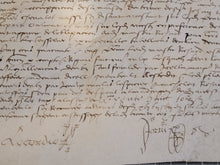 Load image into Gallery viewer, Renaissance Charter. Manuscript on Parchment, June 27 1555