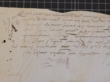 Load image into Gallery viewer, Renaissance Charter. Manuscript on Parchment, March 27 1554