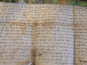 Renaissance Charter. Manuscript on Parchment, 1587