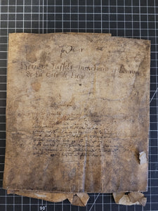 Renaissance Charter. Manuscript on Parchment, 1587