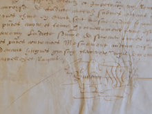 Load image into Gallery viewer, Renaissance Charter. Transaction for Claude Perrenir(?). Manuscript on Parchment, April 25 1554