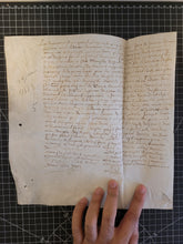 Load image into Gallery viewer, Renaissance Charter. Manuscript on Parchment, January 20 1555