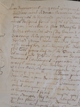 Load image into Gallery viewer, Renaissance Charter. Manuscript on Parchment, January 20 1555