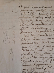 Renaissance Manuscript on Paper, May 29 1555