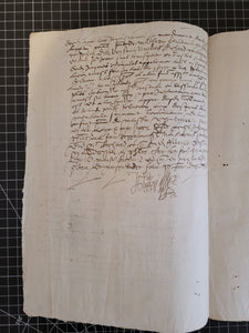 Renaissance Manuscript on Paper, June 1 1555