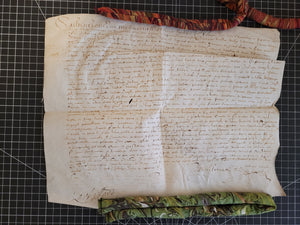 French Charter. Manuscript on Parchment, 1609