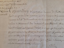 Load image into Gallery viewer, Brevet Awarded by Louis XIV, to Sieur de Gramont, for services with the Regiment of Vermandois. Manuscript on Parchment, with secretarial signature of Louis XIV, July 27 1717