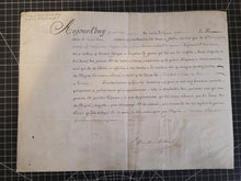Load image into Gallery viewer, Marshal’s Certificate Awarded by Louis XV, to Sieur de Gramont. Manuscript on Parchment, with secretarial signature of Louis XV, countersigned by the Duc de Choiseul.  February 28 1761