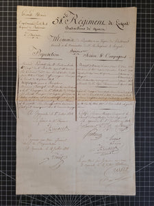 Letter of Recommendation from General Claude Ursule Gency of the Grande Armee to Promote Sergeant Denizot to Lieutenant. Manuscript on Paper signed by General Claude Ursule Gency, 1808