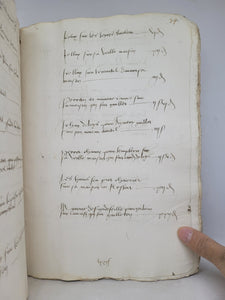 Manuscript Account book of the Chastellenie of La Chaize-le-Vicomte, for Louis II de la Trémoille, 1480-1481. Borgia Family Connection