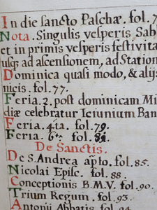 ***RESERVED*** Antiphonary. Latin Manuscript on Paper, Late 17th/Early 18th Century