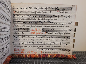 L Norbertus Franz Commendat, qui Antiphonale Hoc Scripsit, Commendat se precibus et Sacrificiis Organistanum. Manuscript Antiphonary, 1781