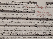 Load image into Gallery viewer, Scriptor Hyjus Libri L Norbertus Franz Commendat se Precibus et Sacrificiis Organistanum. Manuscript Antiphonary, 1784