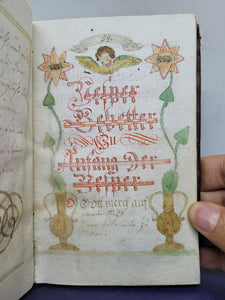 Morgen Gebett Allerheiligste. German Manuscript Book of Prayer, 1821