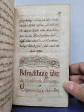 Load image into Gallery viewer, Gott ist die reinste Liebe. Mein Gebeth und meine Betrachtungen. German Manuscript Book of Prayer, 1799