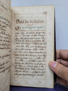 Gott ist die reinste Liebe. Mein Gebeth und meine Betrachtungen. German Manuscript Book of Prayer, 1799