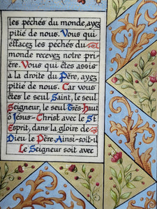 Book of Hours, Modern Illuminated Manuscript, Late 19th Century
