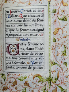 Book of Hours, Modern Illuminated Manuscript, Late 19th Century