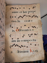 Load image into Gallery viewer, Exultabunt Domino Ossa Humilitata. Spanish Manuscript Antiphonary on Vellum for the Choir of the Church of Hermua, 1782