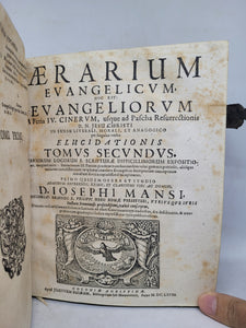 Aerarium Evangelicum, Hoc Est: Evangeliorum Totius Anni Scilicet Ab Adventu Usque Ad Feriam Quartam Cinerum, Et A Feria IV. Cinerum Usque ad Pascha Resurrectionis, 1668