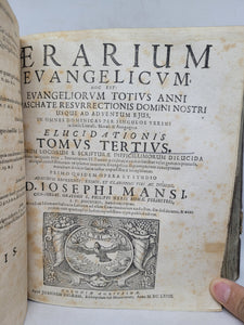 Aerarium Evangelicum, Hoc Est: Evangeliorum Totius Anni Scilicet Ab Adventu Usque Ad Feriam Quartam Cinerum, Et A Feria IV. Cinerum Usque ad Pascha Resurrectionis, 1668