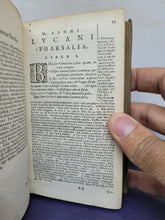 Load image into Gallery viewer, M. Annaei Lucani Pharsalia, sive De bello civili Caesaris et Pompeii lib. X. additae sunt in sine Hugonis Grotii notae ex binis antehac editis junctae, auctae, correctae, 1643