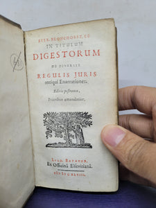 Ever Bronchorst J.C., In titulum Digestorum de diversis regulis juris antiqui Enarrationes, 1641