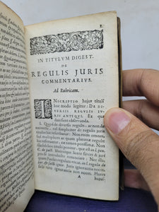 Ever Bronchorst J.C., In titulum Digestorum de diversis regulis juris antiqui Enarrationes, 1641