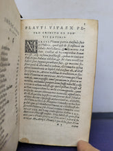 Load image into Gallery viewer, M. Actii Plauti Comoediae Viginti, 1544