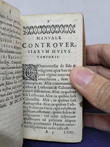 Compendium Manualis Controversiarum Hujus Temporis de Fide, Ac Religione, 1629