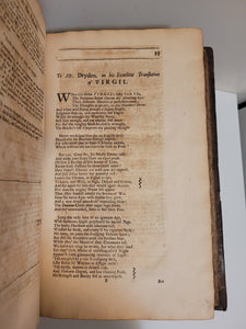 The Works of Mr. John Dryden, Volume Two. Being his Translation of Virgil’s Pastorals, Georgics, and Aeneis, 1701