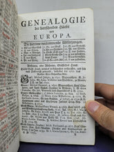 Load image into Gallery viewer, Neues Genealogisch-Schematisches Reichs- und Staats-Handbuch, 1755. Embossed Leather Binding