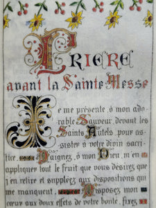 La Sainte Messe, 1891. Illuminated Prayer Book Printed On Vellum