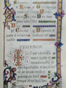 La Sainte Messe, 1891. Illuminated Prayer Book Printed On Vellum