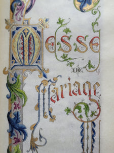 La Sainte Messe, 1891. Illuminated Prayer Book Printed On Vellum