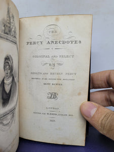 The Percy Anecdotes, Original and Select: Anecdotes of Women; Bound With; Anecdotes of Honor, 1822. Fore-Edge Painting