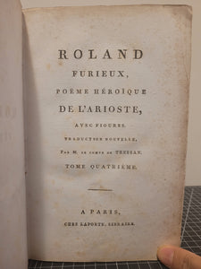 Roland Furieux, Poème Héroique, 1804