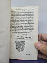 Load image into Gallery viewer, Orationes Aeschinis et Demosthenis, in Ctesiphontem et de Corona seu pro Ctesiphonde. Cum Interpretatione Dionysii Lambini, 1595