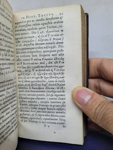 H. Savilius in Taciti histor. Agricolae vitam, et Commentarius de Militia Romana, 1649. Printed Waste Endpapers