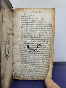 C. Plinii Caecilli Secundi Epistolae et Panegyricus. Editio nova. Marcus Zuerius Boxhornius recensuit, & passim emendavit, 1653. Printed Waste Endpapers